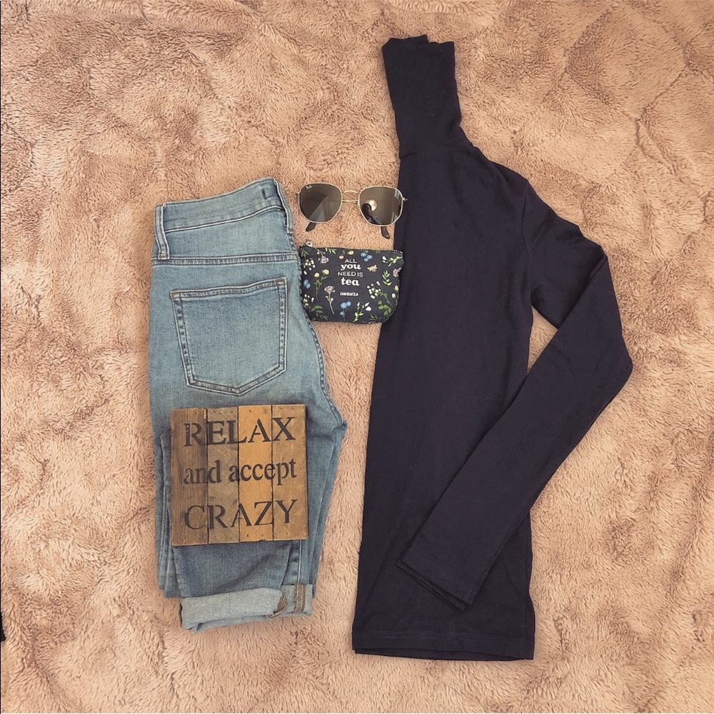 Navy blue turtleneck